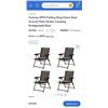 Image 1 : Costway 4PCS Folding Sling Chairs Steel Armrest Patio Garden Camping W/Adjustable Back Retail $300 U
