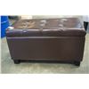 Image 2 : LEATHER LOOK STORAGE OTTOMAN