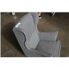 Image 2 : GREY BUTTONBACK KIDS WINGBACK CHAIR