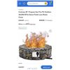 Image 1 : Costway 28'' Propane Gas Fire Pit Outdoor 40,000 BTUs Stone Finish Lava Rocks Cover Retail $400