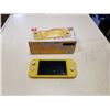 Image 1 : NINTENDO SWITCH LITE CONSOLE YELLOW TESTED AND WORKING IN BOX DENT IN SCREEN