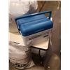 Image 2 : LOT OF THROW PILLOWS, COOLER AND OFFICE CHAIR MAT