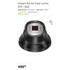 Image 1 : Instant Pot Air Fryer Lid for EPC - 6Qt - Working, Retail $99.99 - Pressure Cooker Not Included, Req