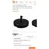 Image 1 : Costway Water Recyclable Plastic Patio Umbrella Base in Black with 20 in. Umbrella Stand Hold Round