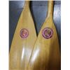 Image 2 : 2 WOOD PADDLES - UPPER CANADA PADDLE COMPANY - CREE 60 INCH