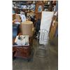 Image 1 : WICKER HAMPER, FLOOR LAMP, METAL RACK AND MARILYN MONROE THROW PILLOW