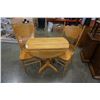 Image 1 : DROPLEAF DINING TABLE AND 2 PRESSBACK CHAIRS
