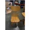 Image 2 : DROPLEAF DINING TABLE AND 2 PRESSBACK CHAIRS