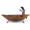 Image 4 : Vietnamese Metal and Wicker Canoe Basket
