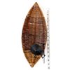 Image 6 : Vietnamese Metal and Wicker Canoe Basket