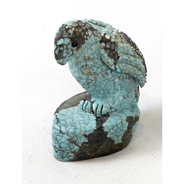 Zuni Carved Turquoise Eagle by Douglas Martza