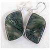 Image 4 : Sterling Moss Agate Earrings