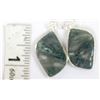 Image 5 : Sterling Moss Agate Earrings
