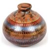 Image 1 : Navajo Etched Pottery Vase by Sylvia Johnson