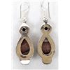 Image 4 : Sterling Rhodochrosite & Garnet Earrings