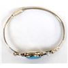 Image 3 : Navajo Sterling Turquoise Bracelet by Able Arthur