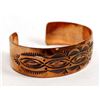Image 4 : Navajo Hand Stamped Copper Cuff Bracelet