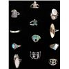 Image 1 : 12 Sterling Silver Rings, Some Native American