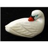 Image 1 : Zuni White Alabaster Swan by Hubert Pincion