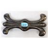 Image 1 : Vintage Navajo Tufa Cast Sterling Turquoise Pin