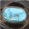 Image 2 : Vintage Navajo Tufa Cast Sterling Turquoise Pin