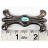Image 4 : Vintage Navajo Tufa Cast Sterling Turquoise Pin