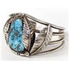 Image 1 : Navajo Sterling Morenci Turquoise Cuff Bracelet
