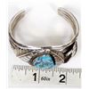 Image 8 : Navajo Sterling Morenci Turquoise Cuff Bracelet