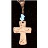 Image 2 : Quail Ridge Studios Copper Cross Pendant Necklace