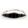 Image 2 : Zuni Sterling Onyx Bracelet by C & S Lonjose