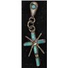 Image 2 : Vintage Zuni Sterling Turquoise Cross Earrings