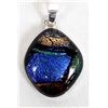 Image 1 : Sterling Dichroic Glass Pendant