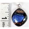 Image 5 : Sterling Dichroic Glass Pendant