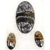 Image 1 : 3 Picasso Marble Stone Cabochons