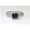 Image 1 : 1.25 CT Sapphire & Diamond Solitaire Ring