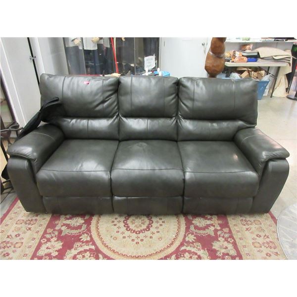 87" Bonded Leather Manual Reclining Sofa