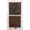 Image 1 : 2 Cast Metal Garden Wall Art Tiles -10" x 10"