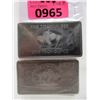 Image 1 : Two 1 Oz. .999 Fine Titanium Buffalo Bars