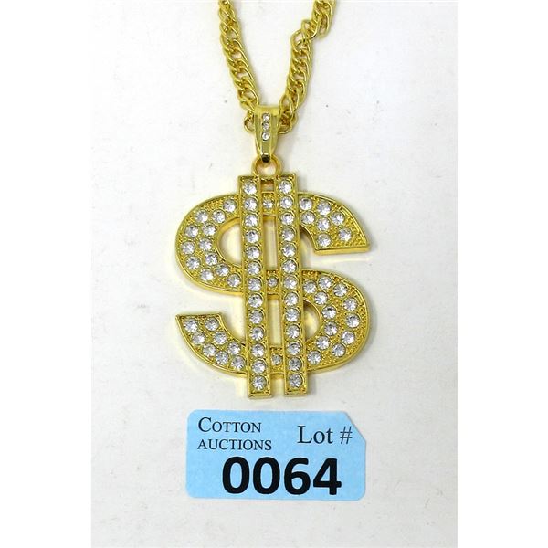 New Hip Hop Rhinestone Pendant on 28  Chain