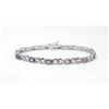 Image 1 : 6.02 CTW Amethyst & Diamond Tennis Bracelet