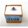 Image 2 : Sterling Silver Amethyst & Diamond Ring