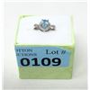 Image 2 : 1.6 CT Blue Topaz & Diamond Dinner Ring