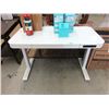 Image 1 : White Adjustable Height Desk with Drawer