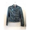 Image 1 : Ladies Danier Blue Leather Bomber Jacket 2XS