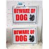 Image 1 : 5 Packages of 10 "Beware of Dog" 8" x 12" Signs