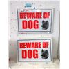 Image 1 : 5 Packages of 10 "Beware of Dog" 8" x 12" Signs