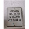 Image 1 : Sheet Metal BC Gas Warning Sign - 24" x 29"