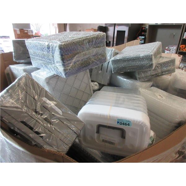 10 Packages of Plastic Bins, Baskets & Trays