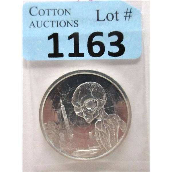 1 Oz .999 Fine Silver 2021  Alien  Coin