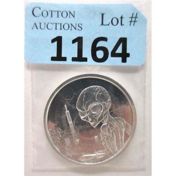 1 Oz .999 Fine Silver 2021 "Alien" Coin